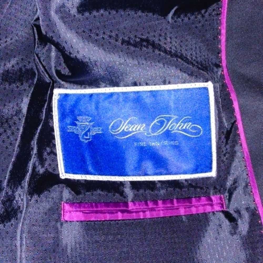 SEAN JOHN Black Tuxedo Blazer / Dinner Jacket, 44 Long - Picture 3 of 6